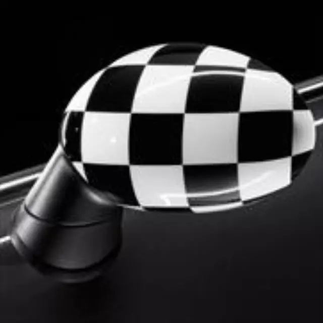 51142409449 - Exterior: Checkered Flag Mirror Caps - Left for Mini Image