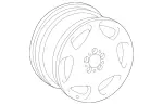 66470546 - : Wheel 6-spoke 17x7.5 6 hole disc for Mercedes-Benz Image