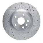 63175055D - : DFC Brake Rotor - Drilled and Slotted - Silver for DYNAMIC FRICTION Image