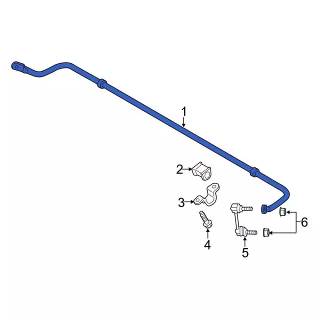 DG9Z5A772K - Suspension: Stabilizer Bar for Ford: Fusion, Police Responder Hybrid, SSV Plug-In Hybrid Image