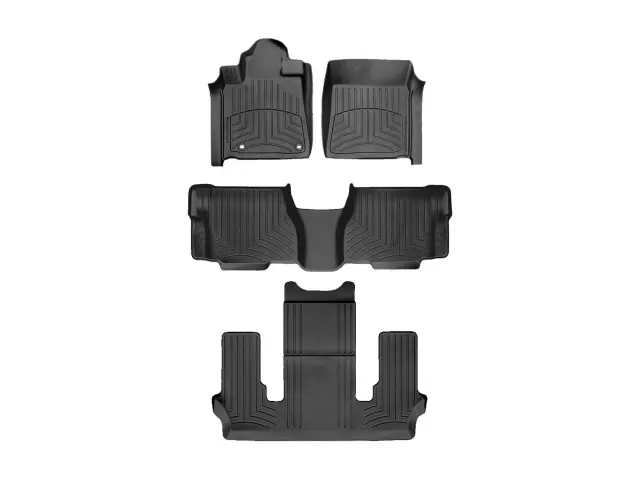 4440814409345IM - : Black FloorLiner™ HP, Complete Set (1st, 2nd, &amp; 3rd Row) for WeatherTech Image