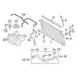 LC3Z8075PA - Cooling System: Reservoir Hose for Ford Image