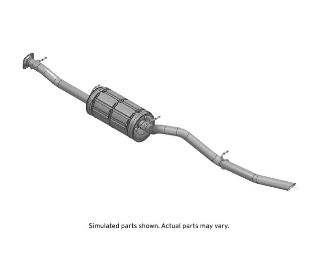 84021295 - : Exhaust Muffler with Exhaust Pipe for Chevrolet: Silverado 2500 HD, Silverado 3500 HD | GMC: Sierra 2500 HD, Sierra 3500 HD Image