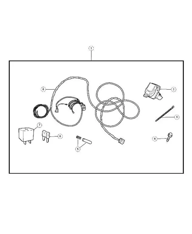 68027642AB - Mopar Accessories - Component Parts: Trailer Harness for Mopar Image