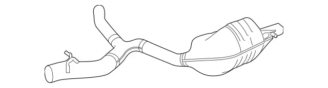 2134907306 - : Exhaust Gas Line, Rear for Mercedes-Benz: E300, E350 Image