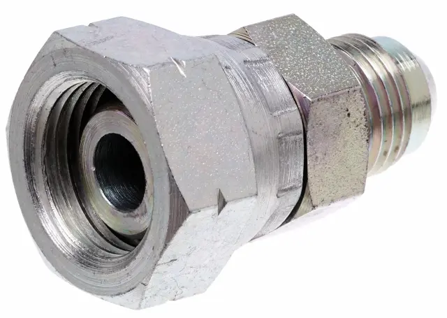 G634501208 - : Female DIN 24 Cone Swivel-Light Series to Male JIC 37 Flare (Metric Conversion) for Gates Image