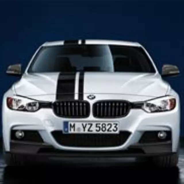 51142217583 - : F30 3 Series M Performance Top Stripes Set - Black for BMW: 320i, 320i xDrive, 328d, 328d xDrive, 328i, 328i xDrive, 330e, 330i, 330i xDrive, 335i, 335i xDrive, 340i, 340i xDrive Image