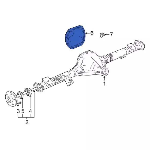 7L2Z4033B - Universals &amp; Rear Axle: Differential Cover for Ford Image