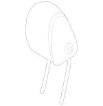 21397046503D16 - Body: Headrest for Mercedes-Benz Image