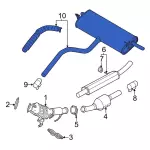 LX6Z5A289BB - Exhaust: Rear Muffler for Ford: Bronco Sport Image