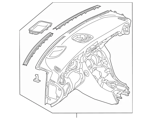 2056803705 - Trim: Instrument Panel for Mercedes-Benz Image