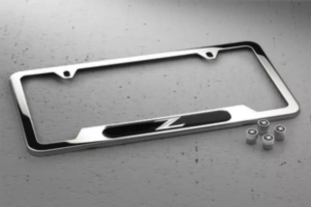 Zandreg Chrome License Plate Frame And Valve - Nissan (999MB-ZX001)