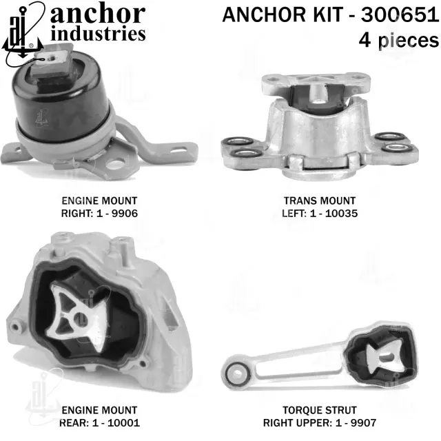 300651 - Engines &amp; Components: Anchor Engine Mount Kit for Anchor Image