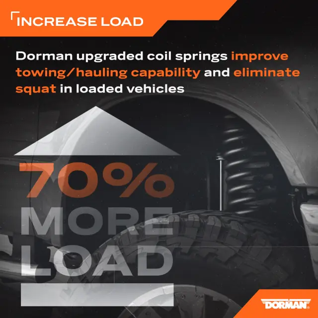 929930 - Suspension &amp; Steering: Severe Heavy Duty Coil Spring Upgrade - 70 Percent Increased Load Handling for Dorman Image