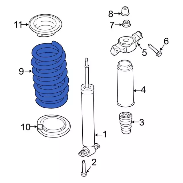 G2GZ5560C - Suspension: Spring for Ford: Edge Image
