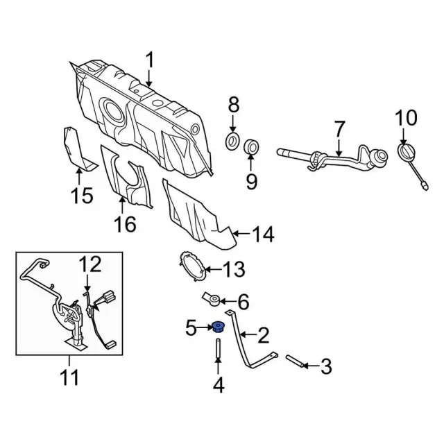 W710823S441 - : Support Strap Lock Nut for Ford Image