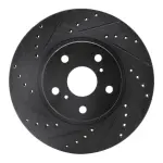 63376028L - : DFC Brake Rotor - Drilled and Slotted - Black for DYNAMIC FRICTION Image