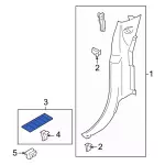 GL3Z1613228AF - Body: Scuff Plate for Ford: F-150, F-150 Lightning, F-250 Super Duty, F-350 Super Duty, F-450 Super Duty Image