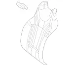 21791078008R01 - : Outer Cover, Seat Backr for Mercedes-Benz Image