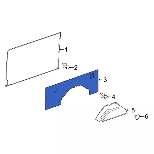 CK4Z6131012A - Body: Lower Trim for Ford Image