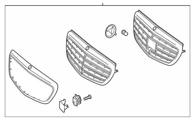 2138802003 - Detachable Parts: Radiator Shell for Mercedes-Benz: E300, E350, E43 AMG, E53 AMG, E63 AMG S Image image
