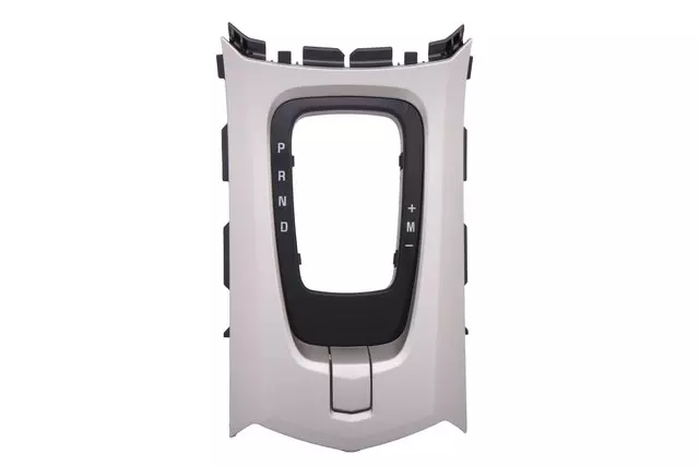 22983595 - : Low Gloss Satin Nickel Front Floor Console Transmission Shift Opening Trim Plate for GM Image