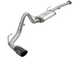 4946042B - : MACH Force-Xp 2-1/2 in 304 Stainless Steel Cat-Back Exhaust w/Black Tips for aFe Power Image