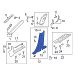 LB5Z7824347AF - Body: Upper Center Pillar Trim for Ford: Explorer, Police Interceptor Utility Image