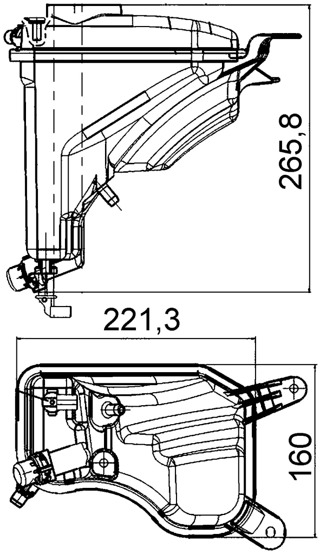 CRT207000S - : Engine Coolant Reservoir for Behr Image