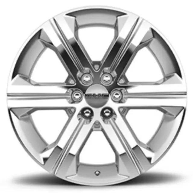 84346102 - : 22" Wheel, 6-Spoke Chrome (REPLACED BY 20939931) for Cadillac: Escalade, Escalade ESV | Chevrolet: Suburban, Suburban 3500 HD, Tahoe | GMC: Sierra 1500, Sierra 1500 Limited Image