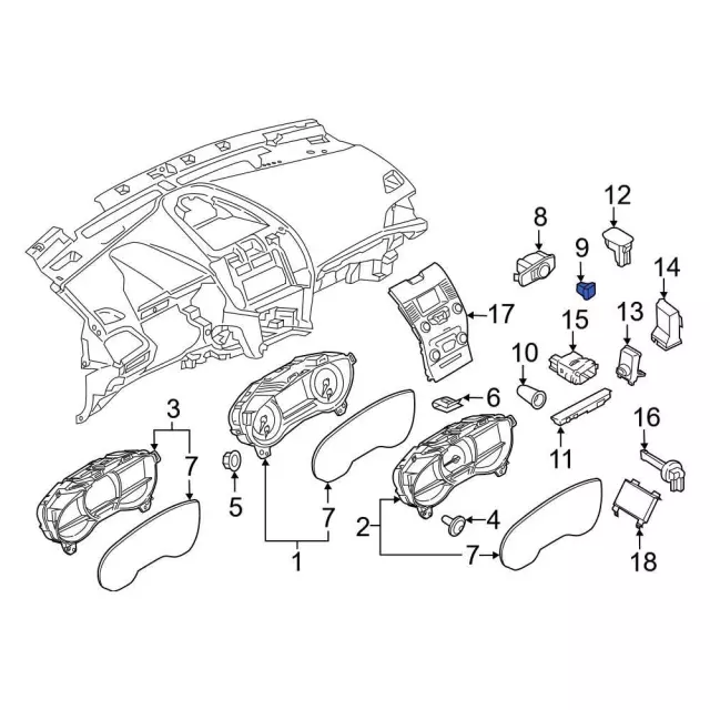 Lift-Gate Latch Release Switch - Ford (FT4Z-14C715-AC)