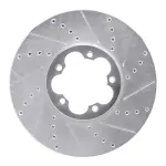 63154230R - : DFC Brake Rotor - Drilled and Slotted - Silver for DYNAMIC FRICTION Image