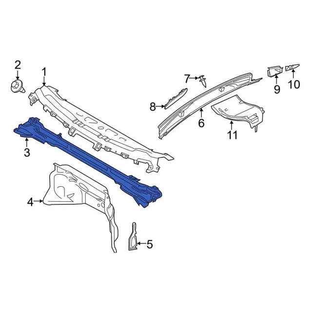 CK4Z5402010A - Body: Support Panel for Ford: E-Transit, Transit-150, Transit-250, Transit-350, Transit-350 HD Image