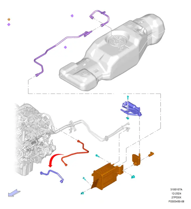 FL3Z9D653A - Emission System: Vapor Canister for Ford Image