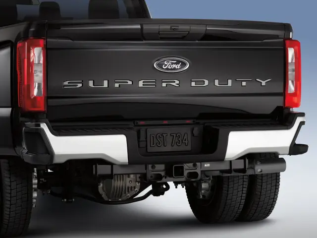VPC3Z9942528A - Exterior: 2024 Ford - Platinum Stainless Steel Tailgate Lettering for Ford: E-350 Super Duty, E-450 Super Duty, F-250 Super Duty, F-350 Super Duty, F-450 Super Duty, F-550 Super Duty Image
