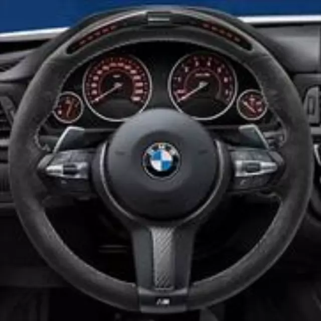 32302230189 - Interior: Genuine OEM - M Performance Electronic Steering Wheel - BMW M Models for BMW: 228i, 228i xDrive, 230i, 230i xDrive, 320i, 320i xDrive, 328d, 328d xDrive, 328i, 328i xDrive, 330e, 330i, 330i GT xDrive, 330i xDrive, 335i GT xDrive, 335i xDrive, 340i, 340i GT xDrive, 340i xDrive, 428i, 428i xDrive, 430i, 430i xDrive, 435i, 435i xDrive, 440i, 440i xDrive, M235i, M235i xDrive, M240i, M240i xDrive Image