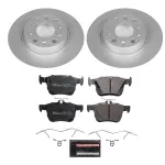 ESK7093 - : Genuine Geomet Coated Rotors, ECE-R90 Brake Pads + Hardware Kit for PowerStop Image