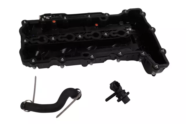 Camshaft Housing with Cover and Positive Crankcase Ventilation (PCV) Hose - GM (55502474)