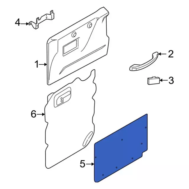 Door Interior Trim Panel - Ford (MK4Z-6023942-BB)