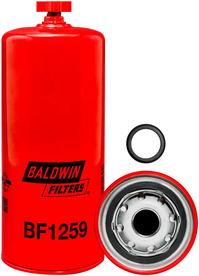 BF1259 - : Fuel/Water Separator Spin-on with Drain for Baldwin Image