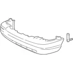 3W7Z17D957CA - Body: Bumper Cover for Ford: Crown Victoria Image