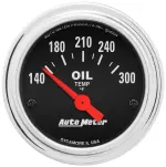 2543 - : GAUGE, OIL TEMP, 2 1/16", 140-300?F, ELECTRIC, TRADITIONAL CHROME for AutoMeter Image