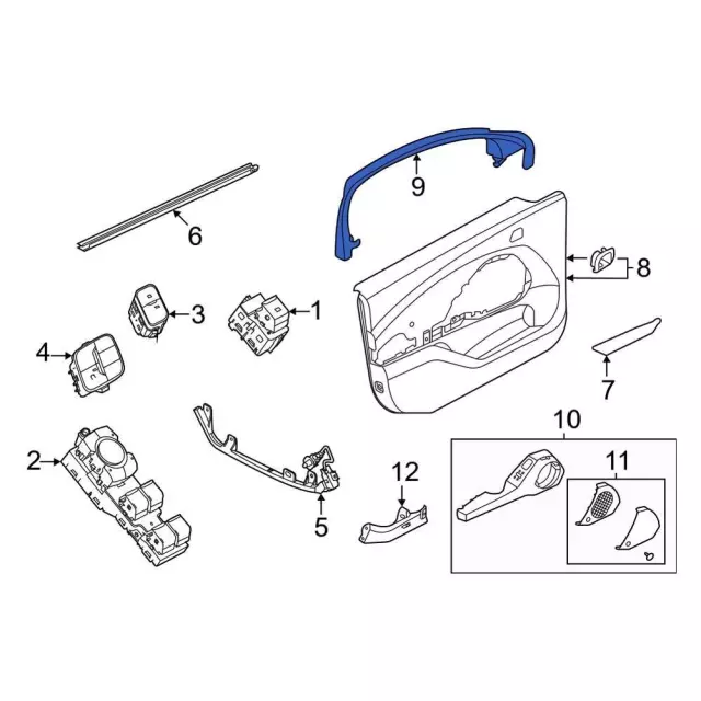 LJ8Z5800014AA - Body: Upper Trim for Ford: Mustang Mach-E Image