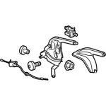 D2BZ2780B - Body: Park Brake Handle for Ford: Fiesta Image