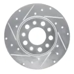 63142014L - : DFC Brake Rotor - Drilled and Slotted - Silver for DYNAMIC FRICTION Image