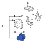 MU9Z1109A - : Hub Assembly for Ford: F-250 Super Duty, F-350 Super Duty, F-450 Super Duty, F-550 Super Duty Image