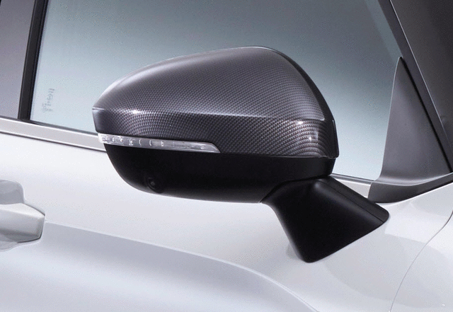 MZ315206 - Exterior: Mirror Covers, Carbon for Mitsubishi: Outlander, Outlander PHEV Image