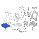 LC3Z2662901AB - Body: Cushion Cover for Ford: F-250 Super Duty, F-350 Super Duty, F-450 Super Duty Image