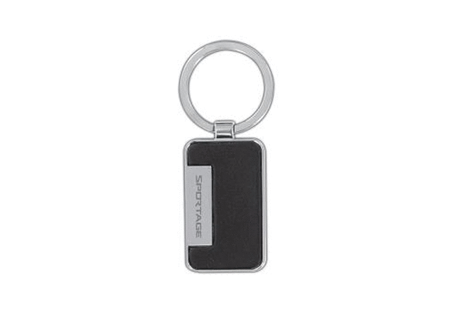 US011AY734 - Keychain: Key Chain - Black Leather for Kia: Amanti, Borrego, Forte Koup, K5, Optima, Rio, Rondo, Sedona, Sorento, Soul, Spectra, Sportage Image