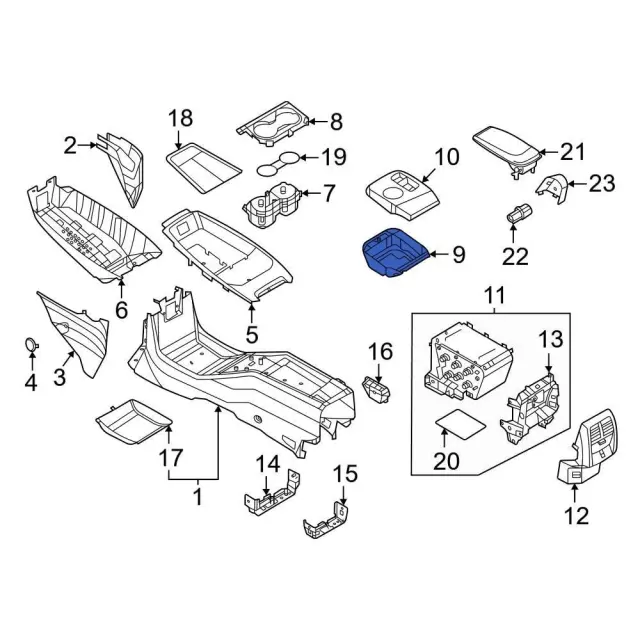 LJ8Z5804567AA - Body: Switch Housing for Ford: Mustang Mach-E Image